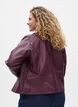 Bikerjacke aus Kunstleder, Dunkles Bordeaux, Model image number 2