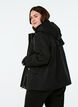 Kurze Fr&uuml;hlingsjacke mit abnehmbarer Kapuze, Schwarz, Model image number 2