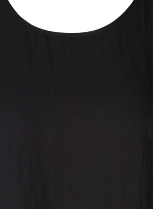 Kurzarm Kleid aus Viskose mit A-Linie, Black, Packshot image number 2