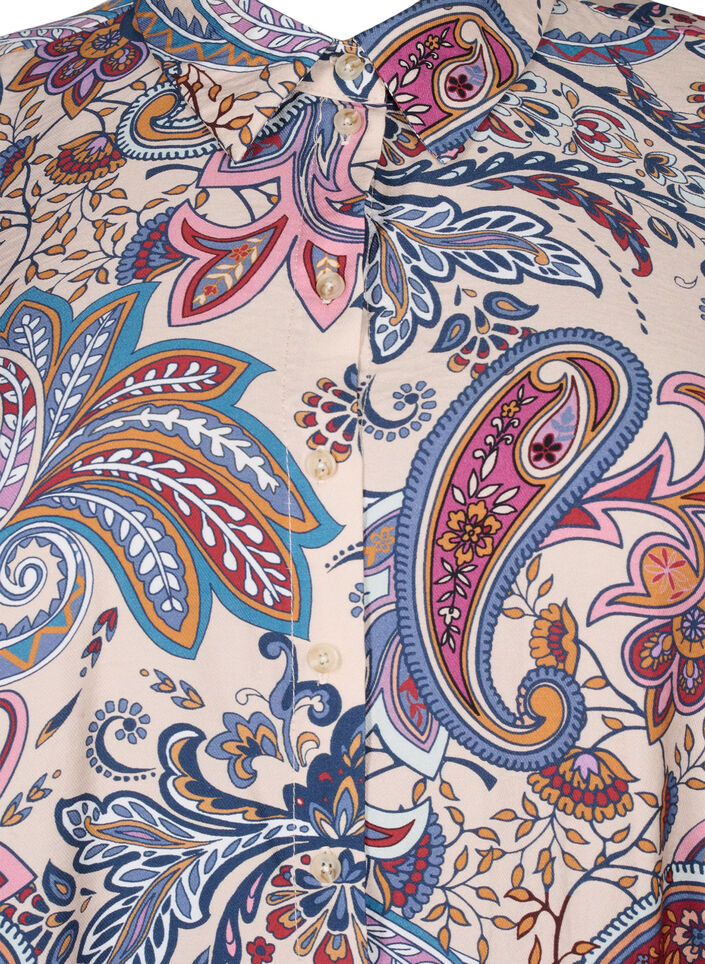 Viskose-Tunika mit Paisley-Print und 3/4-Ärmeln, Sand Do. Paisley AOP, Packshot image number 2
