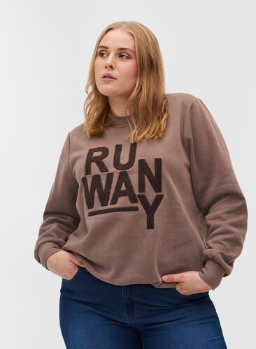 Langarm Sweatshirt mit Aufdruck, Iron, Model image number 0