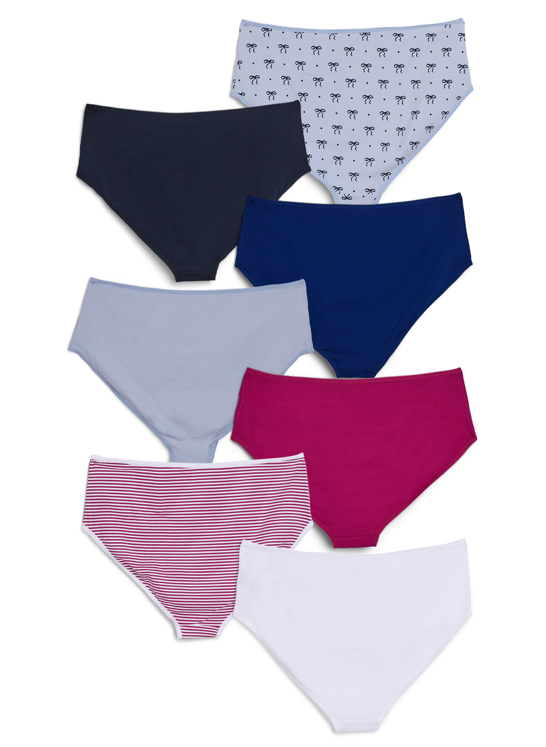 Zizzi7er-Pack Slips mit normaler Taillenh&ouml;he, Blau, Packshot image number 1