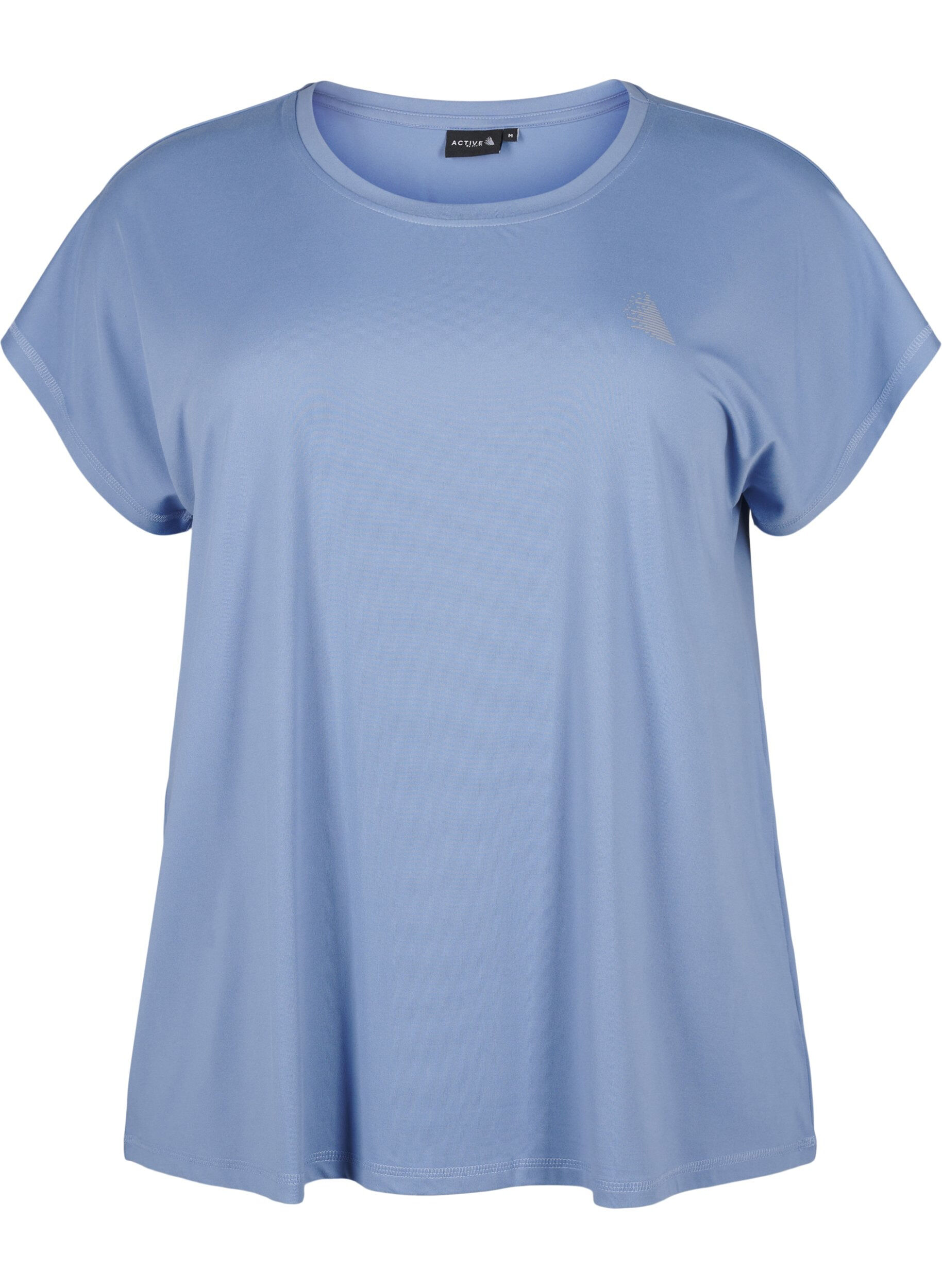 Zizzi Einfarbiges Trainings-T-Shirt, Blau, Packshot image number 0