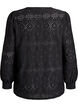 Langärmelige Bluse mit Lochstickerei, Schwarz, Packshot image number 1