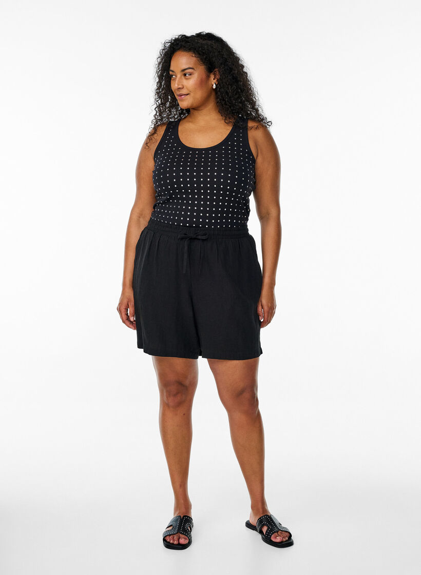 Tanktop mit Nieten, Black, Model image number 2