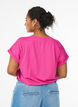 Kurz&auml;rmliges T-Shirt aus einer Baumwollmischung, Rot, Model image number 2