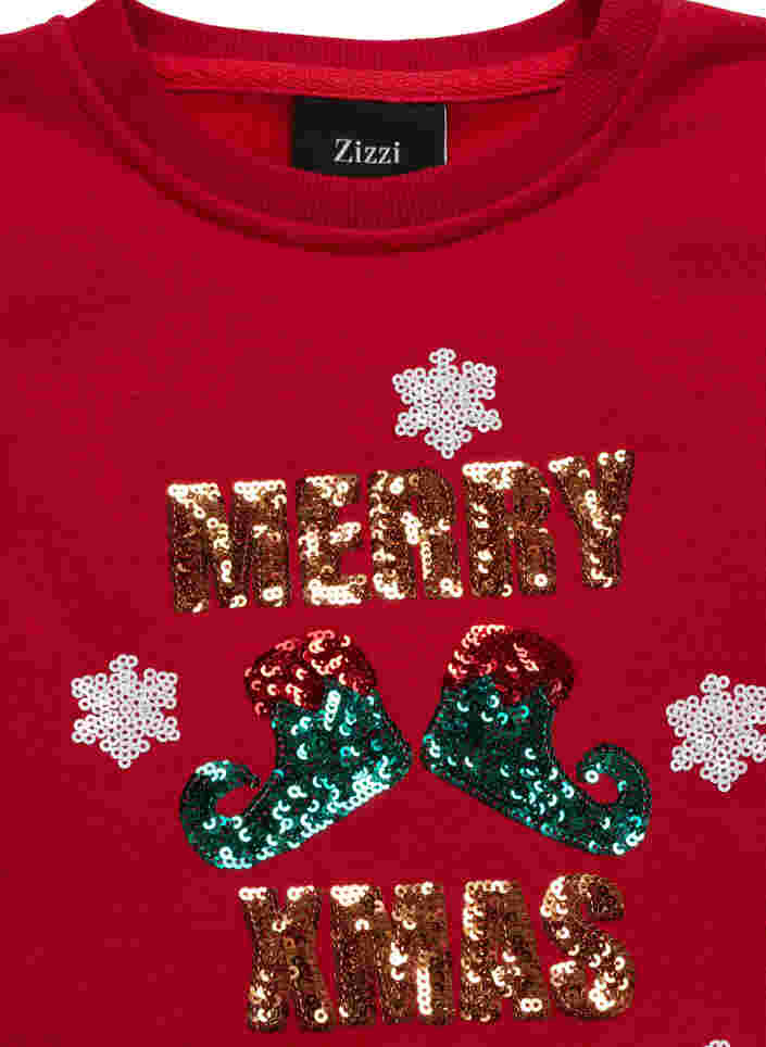 Weihnachts-Sweatshirt für Kinder, Tango Red Merry XMAS, Packshot image number 2