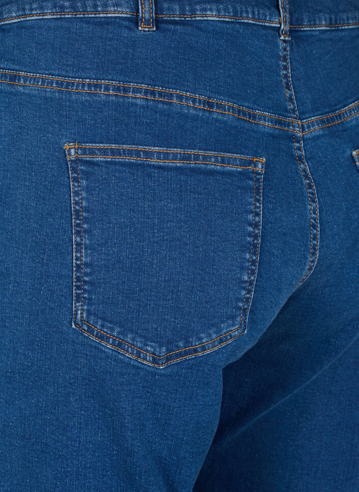 Gek&uuml;rzte Vera Jeans mit geradem Bein, Blau, Packshot image number 3