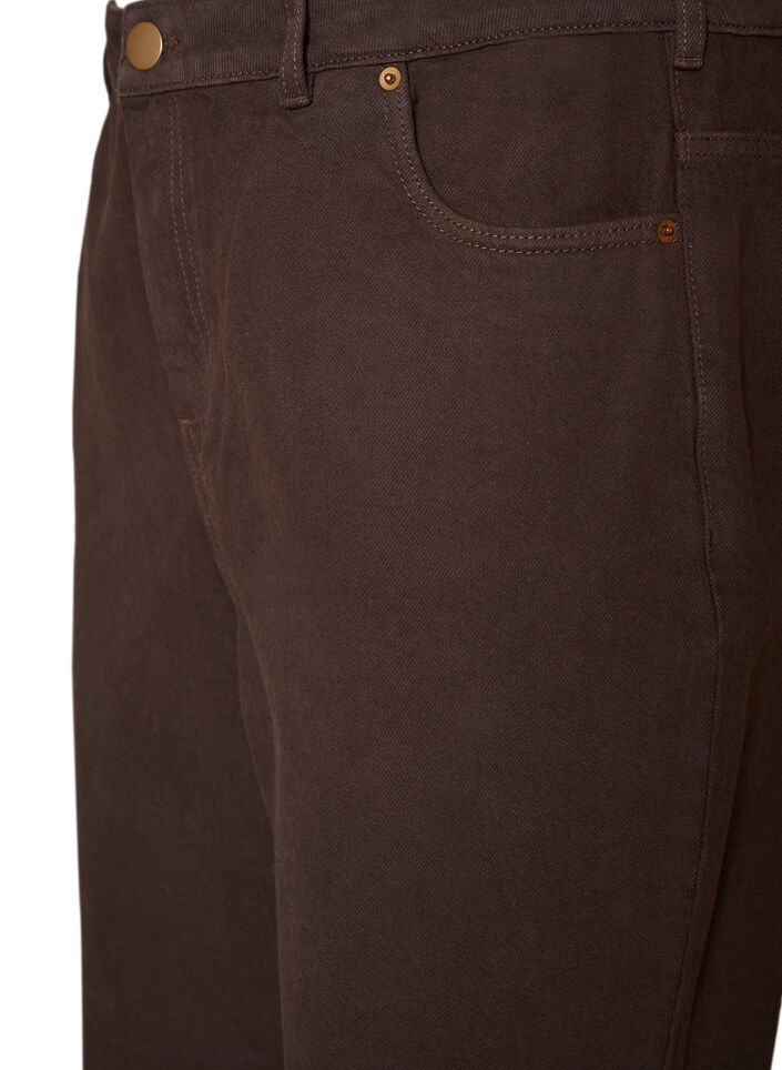 Farbige Jeans Kiana mit gerader Passform, Braun, Packshot