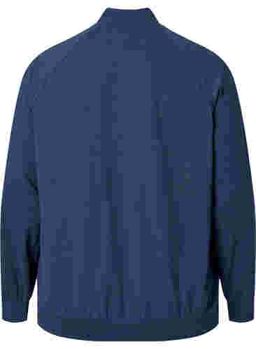Sweatshirt mit Reißverschluss und Taschen, Insignia Blue Mel. , Packshot image number 1