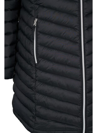 Leichte Jacke mit Taschen und abnehmbarer Kapuze, Black, Packshot image number 3