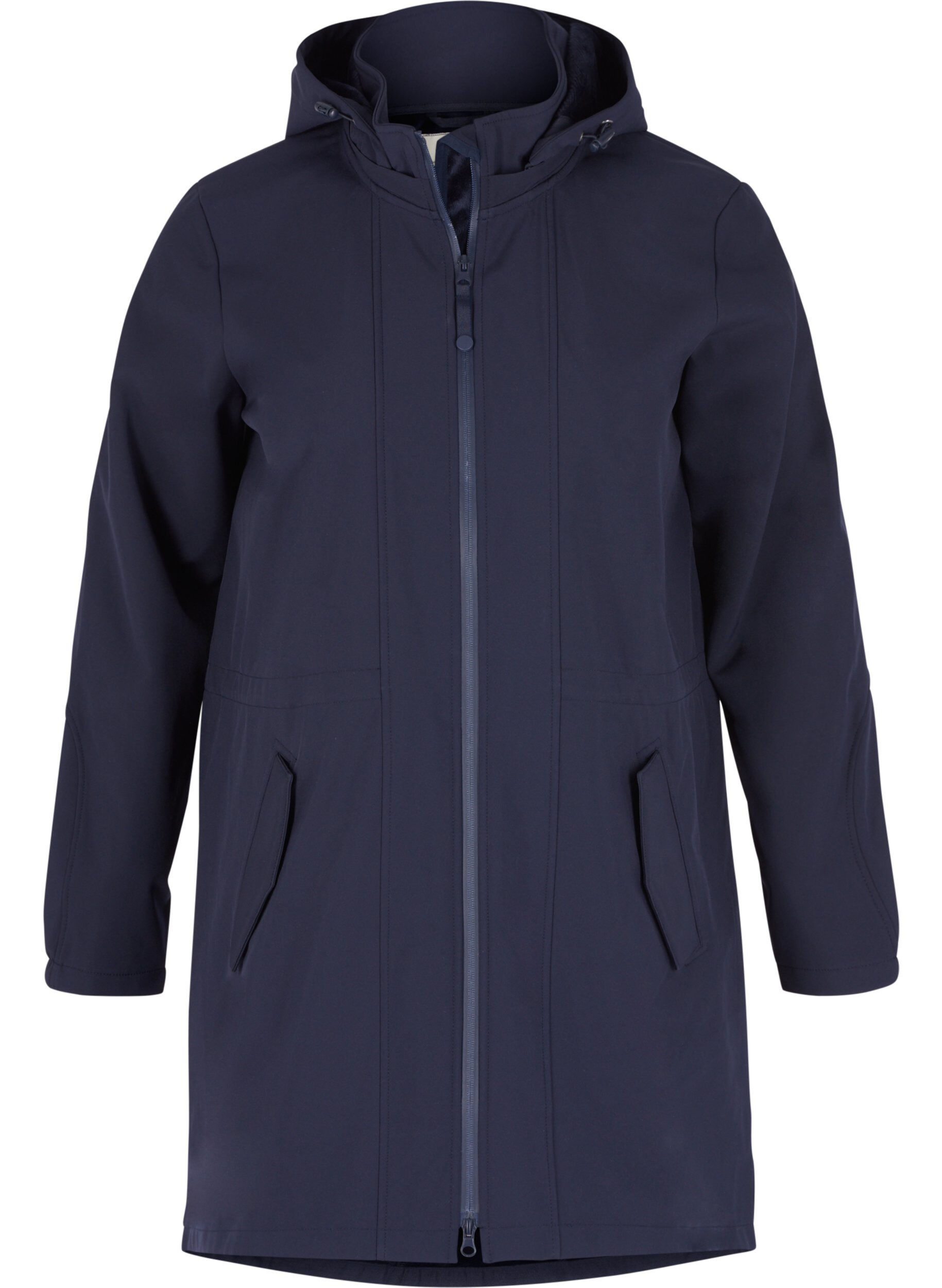 Zizzi Softshelljacke mit Kapuze, Night Sky solid, Packshot image number 0