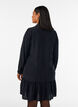 Kurzes Hemdblusenkleid mit R&uuml;schenvolant, Schwarz, Model image number 2