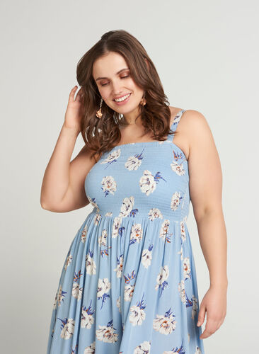 Kleid, Light Blue Flower, Model image number 0