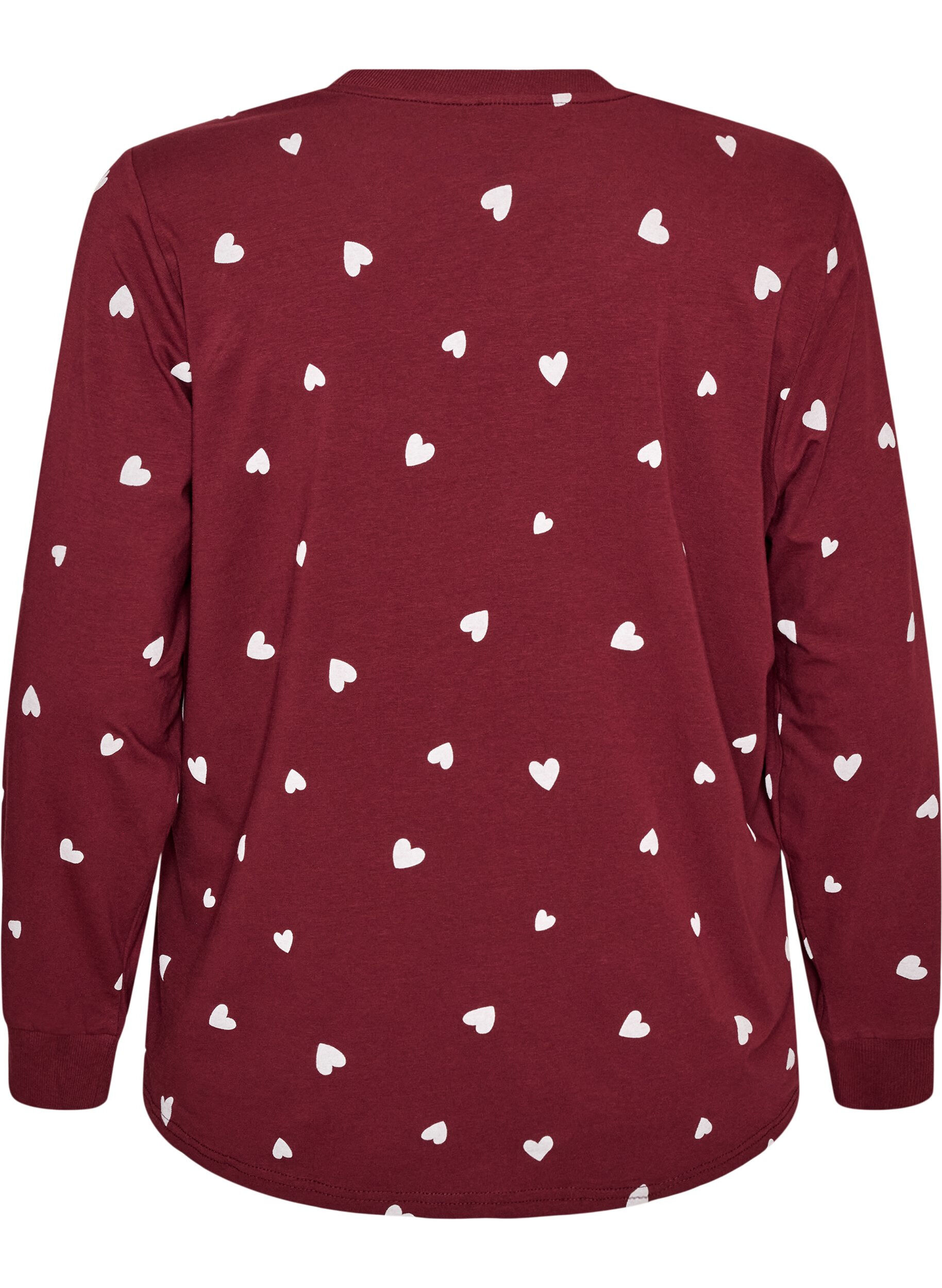 ZizziNachtbluse mit Print, Rot, Packshot image number 1