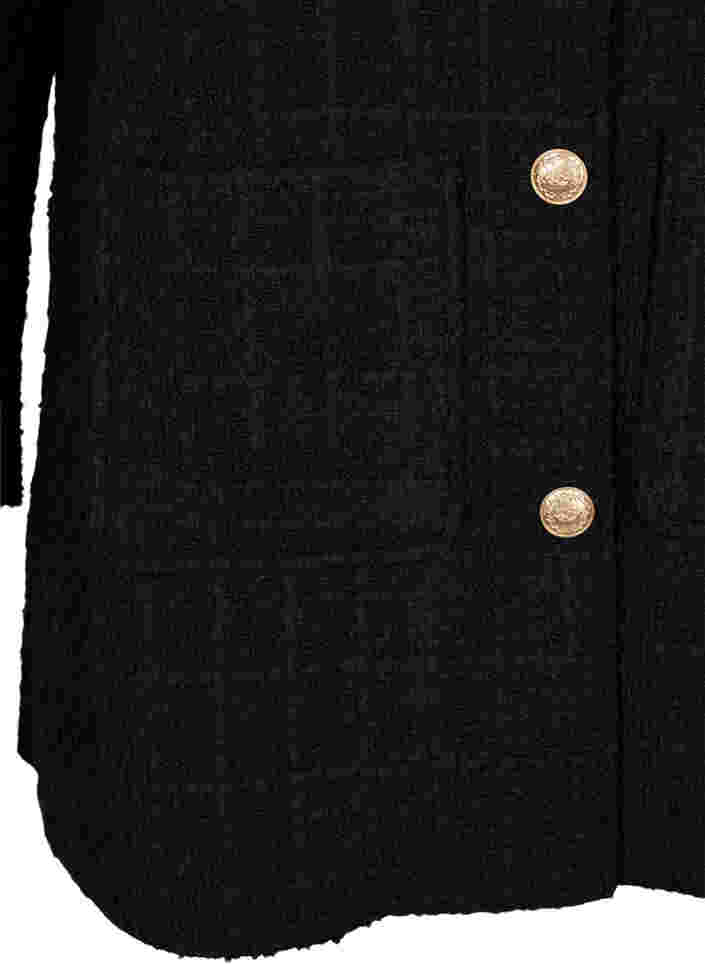 Boucle Jacke mit Taschen, Black, Packshot image number 3
