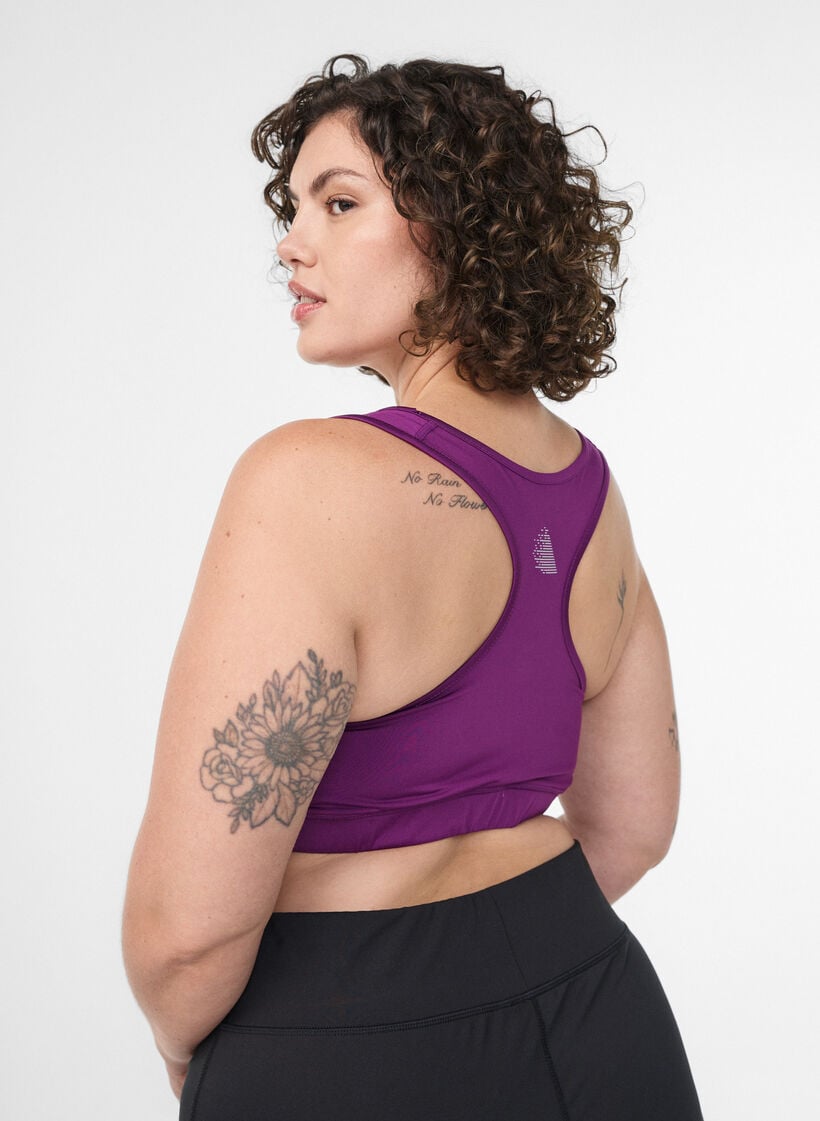 Sport-BH mit Racerback, Lila, Model image number 2