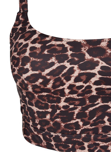 Bedrucktes Bikini-Top mit verstellbaren Trägern, Autentic Leopard, Packshot image number 2