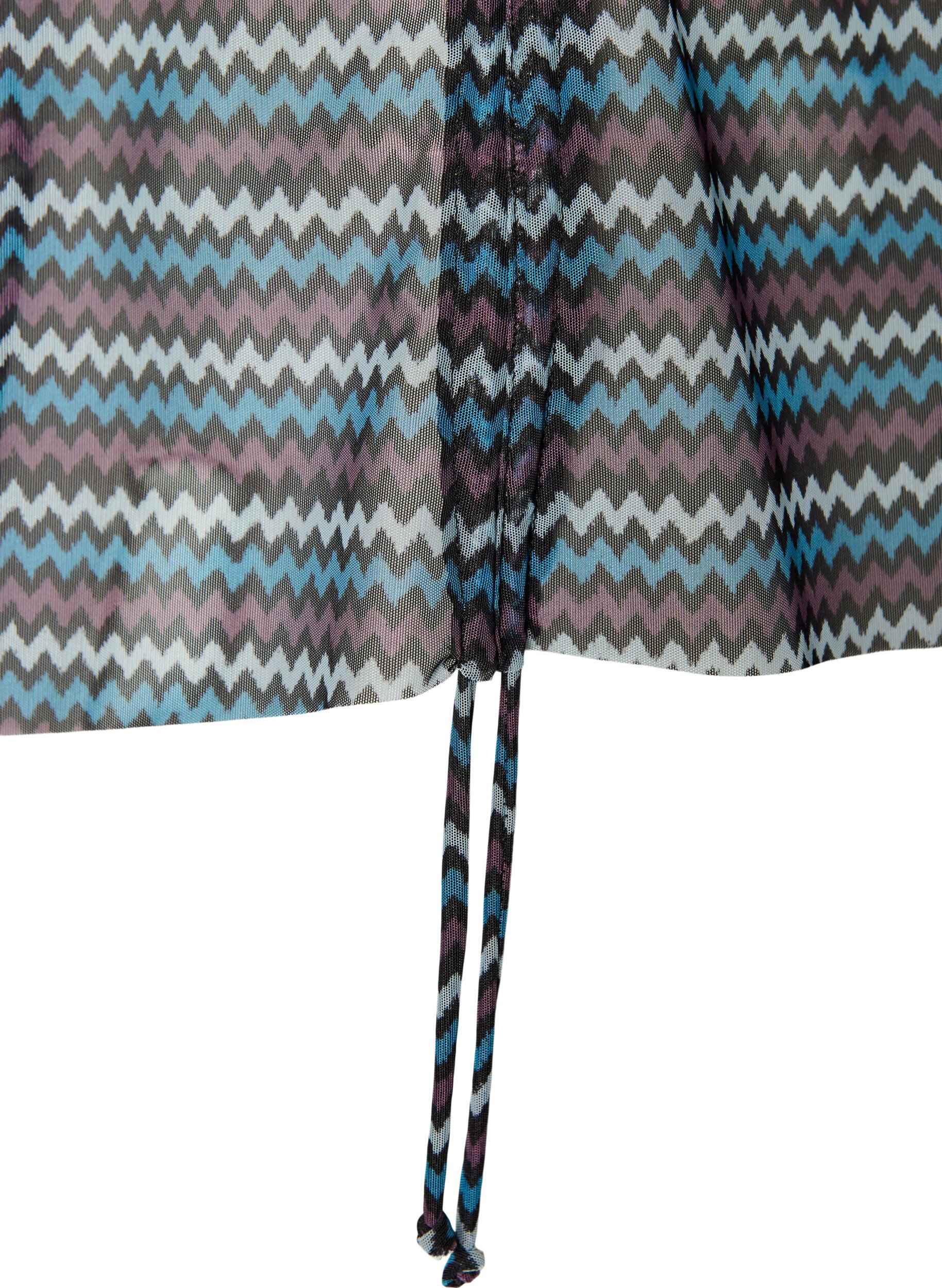 ZizziGemustertes Tankini-Top mit B&uuml;gel und &uuml;berkreuzten Tr&auml;gern, Blau, Packshot image number 3