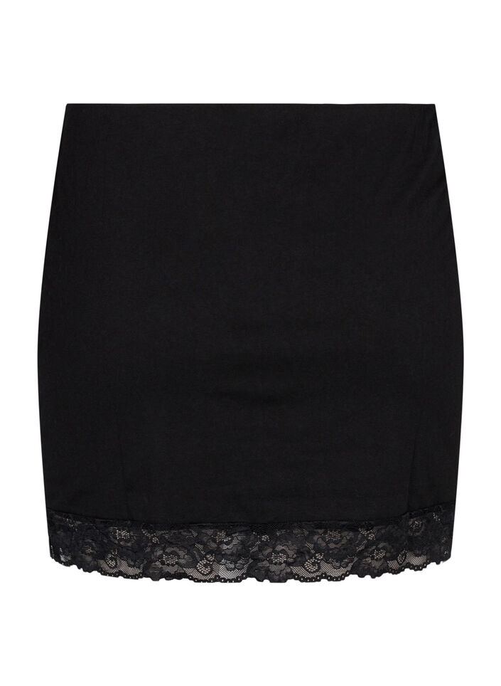 2er-Pack Oberteil Verlängerung mit Spitzenbesatz, Black/Black, Packshot image number 1