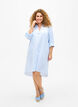Gestreiftes Kleid aus Baumwolle und Leinen, Serenity Wh. Stripe, Model image number 2