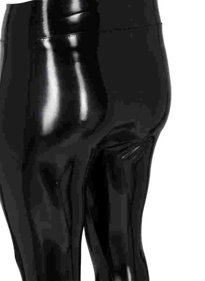 Wetlook Leggings, Black Shiny, Packshot image number 3