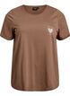 T-Shirt mit Print, Braun, Packshot image number 0
