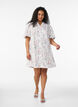 Kleid aus Baumwolle mit gebl&uuml;mtem Muster und Broderie Anglaise, Vanille, Model image number 1