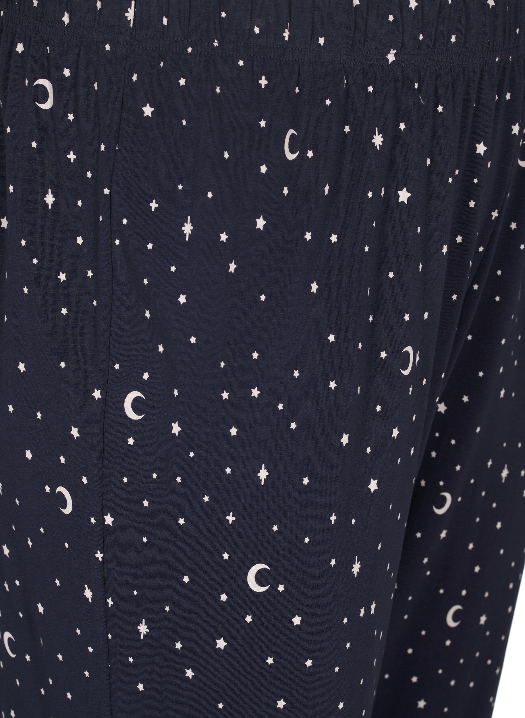 Zizzi Bedruckte Pyjamahose, Blau, Packshot image number 2