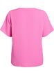 Kurzärmelige Bluse mit Rundhalsausschnitt, Pink, Packshot image number 1