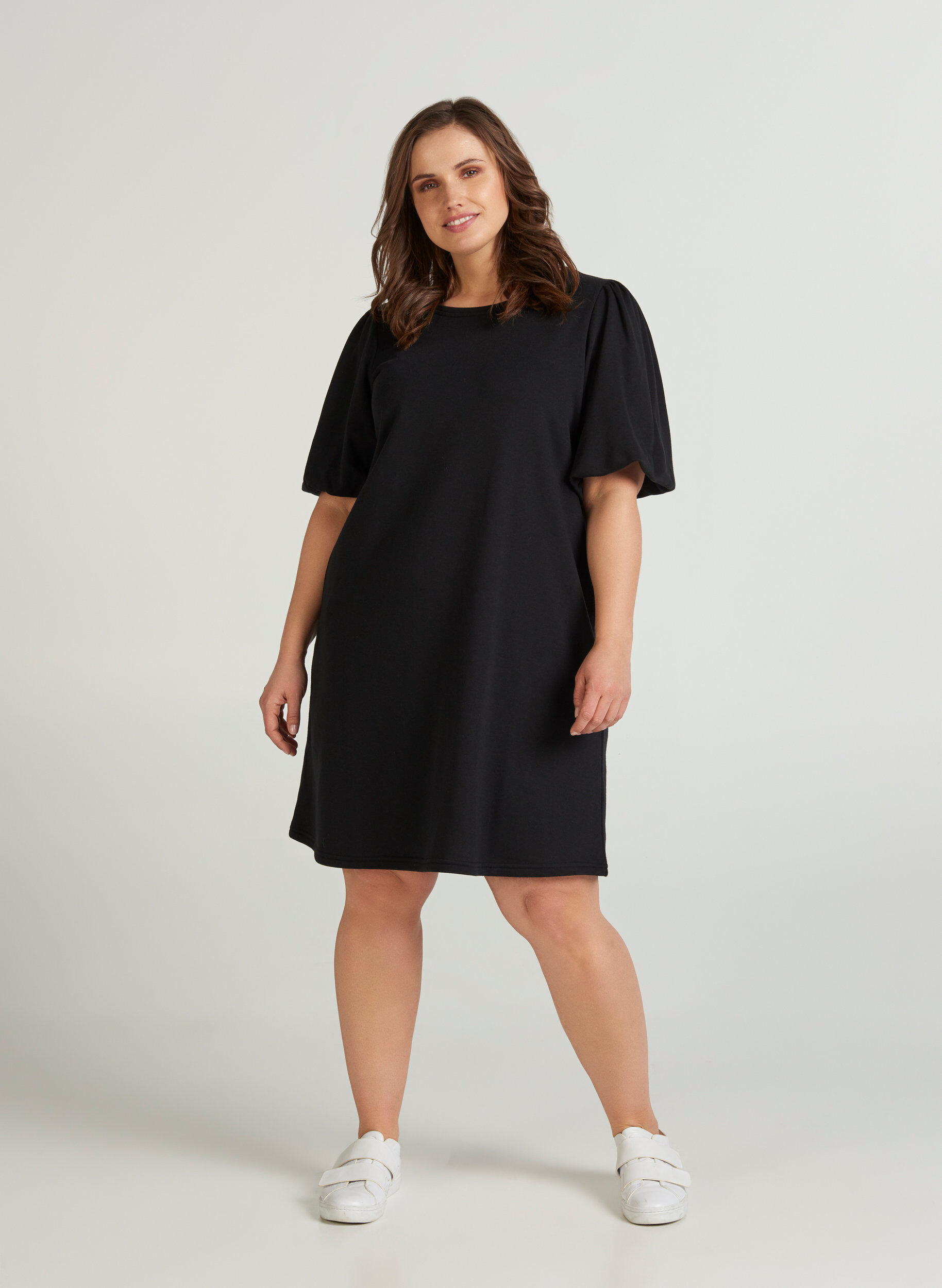 Zizzi Sweatkleid, Black, Model image number 2