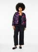 Jacquard-Jacke mit Blumenmuster, Black w. Red Rose, Model image number 2