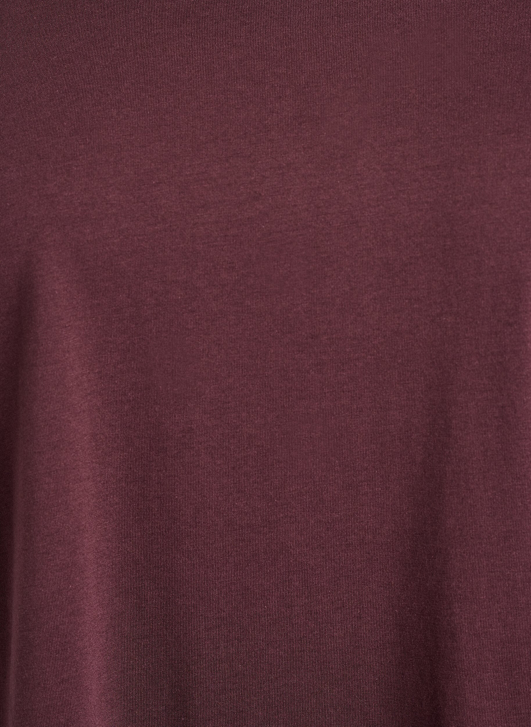 Zizzi Kurz&auml;rmeliges T-Shirt aus einer Baumwollmischung, Dunkles Bordeaux, Packshot image number 2