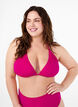 Einfarbiges Triangel-Bikinioberteil, Pink, Model image number 0
