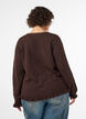 Strickjacke mit Harlekinmuster und V-Ausschnitt, Braun, Model image number 2