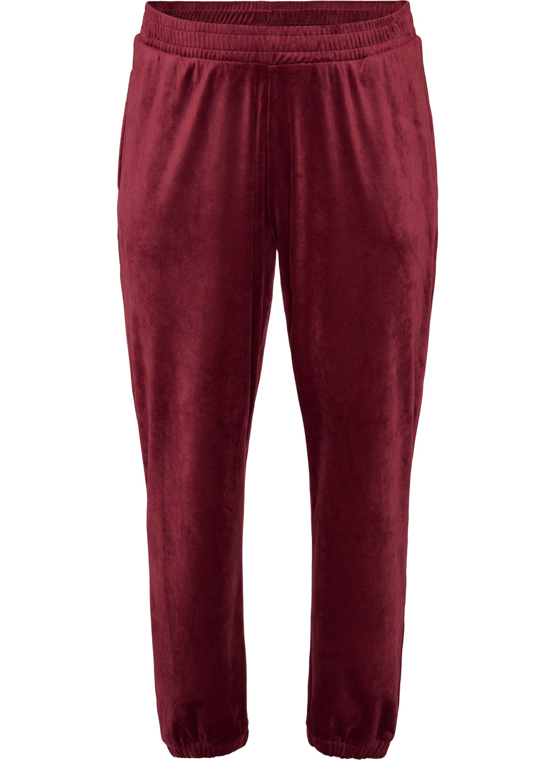 Lockere Hose aus Velours
