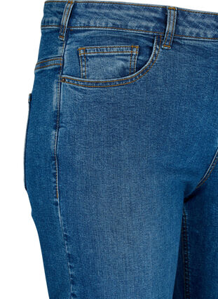 Hoch taillierte Gemma Jeans mit normaler Passform, Blue denim, Packshot image number 2