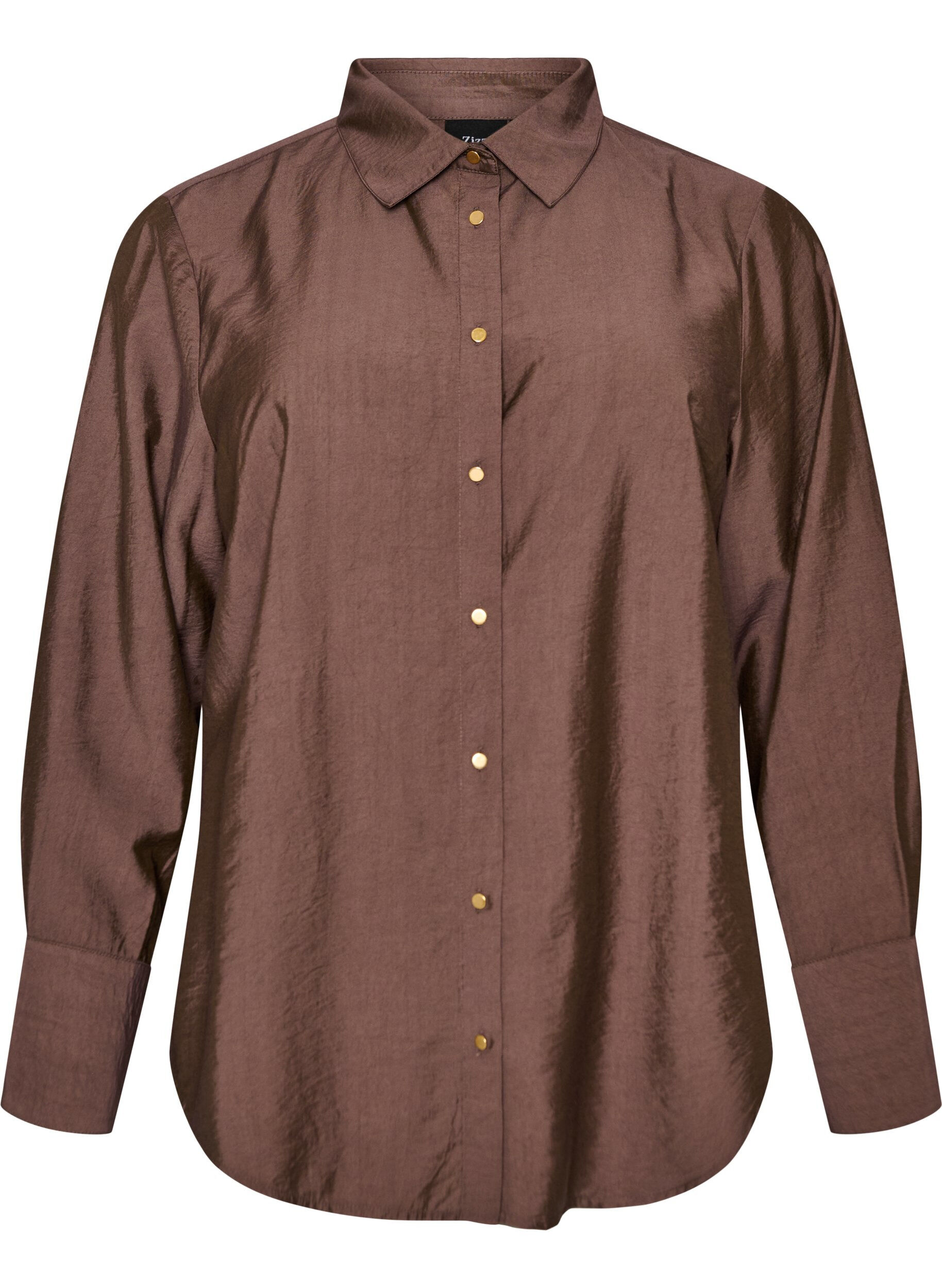 Bluse aus Viskose mit goldenen Kn&ouml;pfen