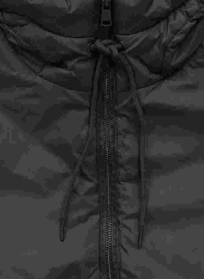 Abnehmbarer Kragen mit Kapuze und Reißverschluss, Black, Packshot image number 2