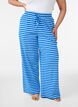Gestreifte Schlafanzughose mit hoher Taille und weiten Beinen, Blau, Model image number 2