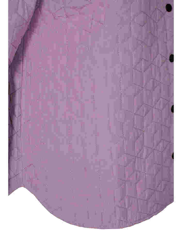 Steppjacke mit Kragen und Rüschen, Lavender Mist, Packshot image number 3