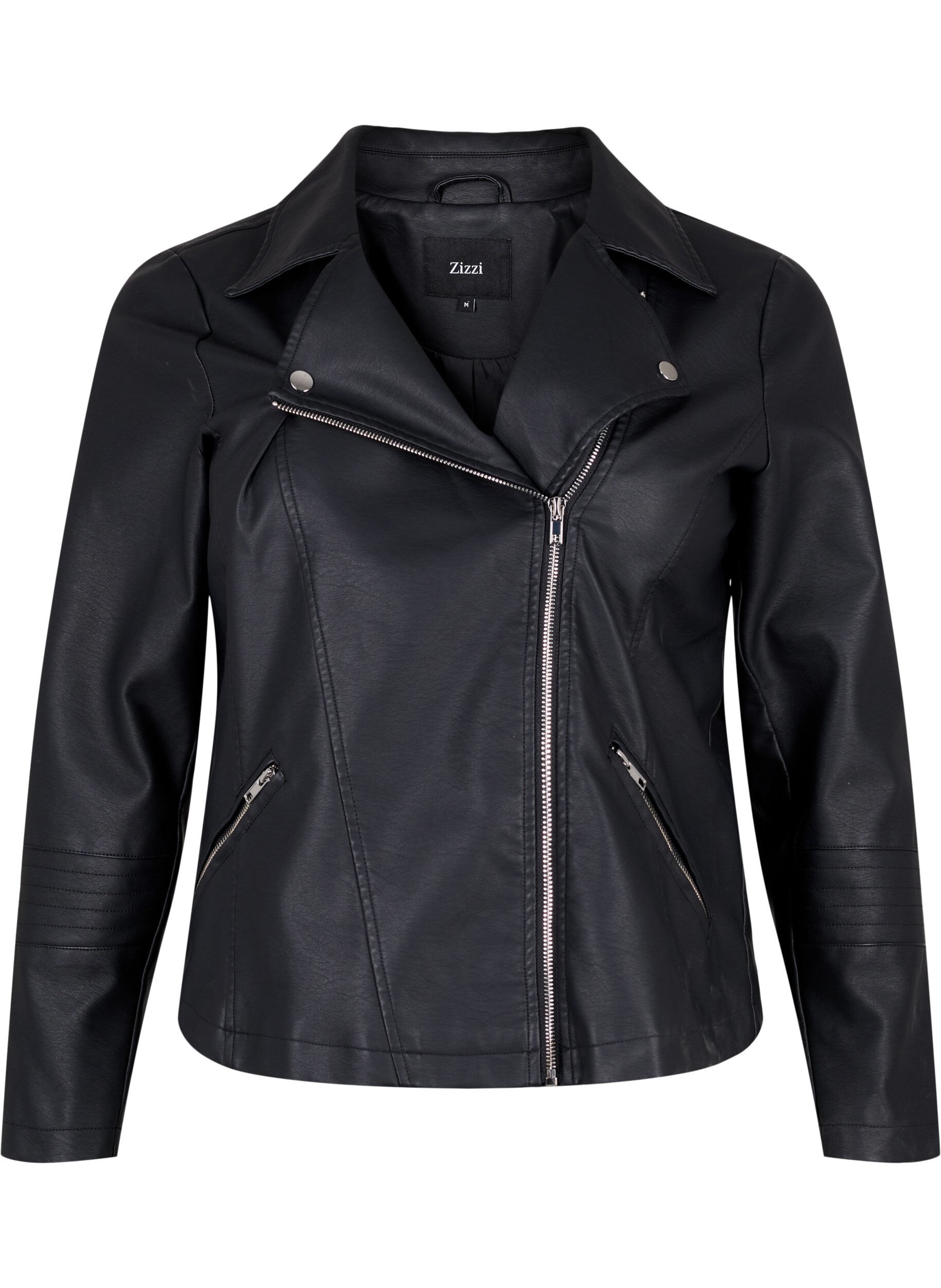 Imitierte Leder Biker Jacke
