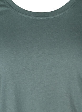 Kurzarm T-Shirt mit Kordelzug im Saum, Balsam Green, Packshot image number 2