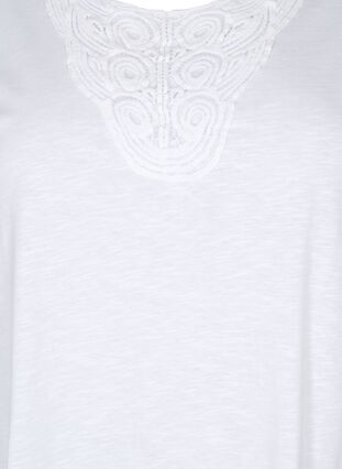 Ärmelloses Top aus Baumwolle, Bright White, Packshot image number 2