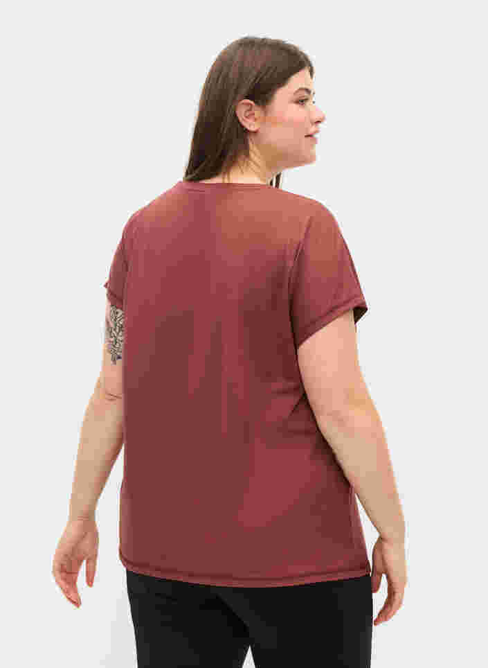 Einfarbiges Trainings-T-Shirt, Sable, Model image number 1