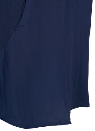 Kurzarm Viskosekleid mit Taschen, Navy Blazer, Packshot image number 3