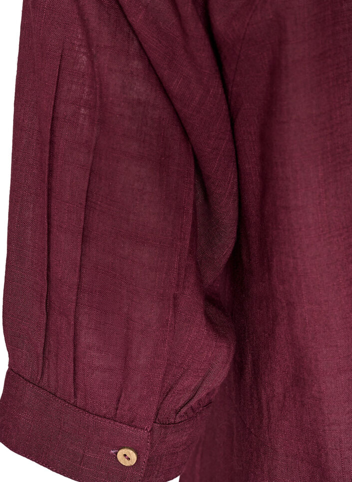 Tunika aus Baumwolle mit V-Ausschnitt, Rot, Packshot image number 3