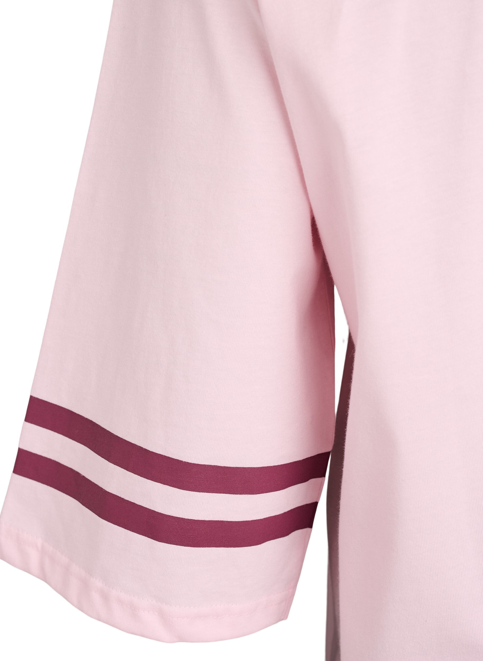 Zizzi Oversize College-T-Shirt mit 3/4-&Auml;rmeln, Pink, Packshot image number 3