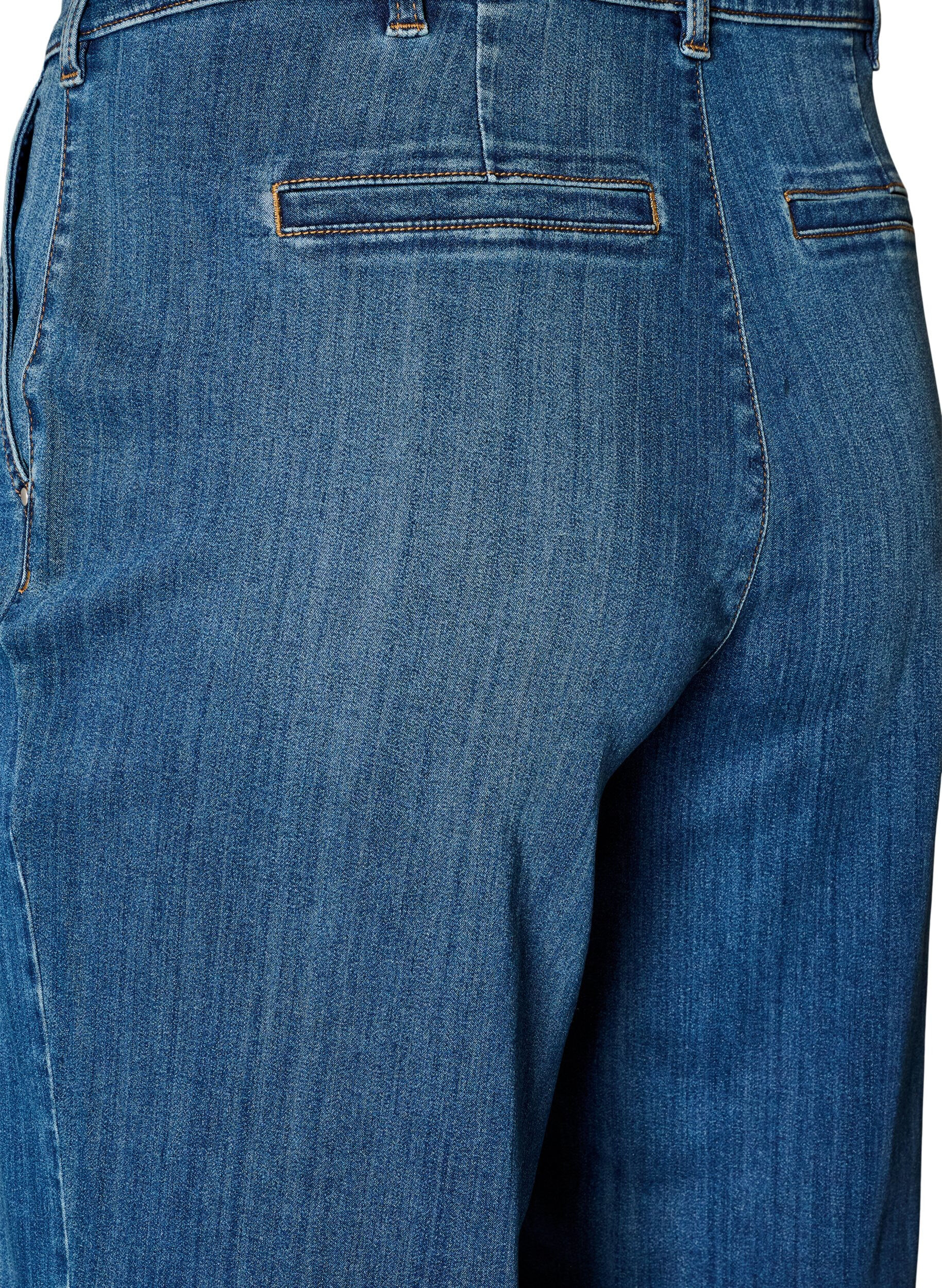 ZizziMyra Jeans in weiter Passform mit hoher Taille, Blau, Packshot image number 3