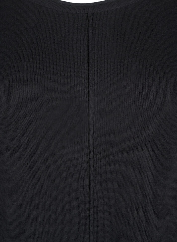 Strickkleid aus Baumwoll-Viskose-Mischung, Schwarz, Packshot image number 2
